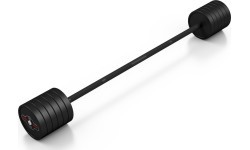 Gumuotas tiesus štangos grifas 55 kg, matinis juodas, Marbo Sport