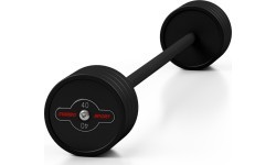 Gumuotas tiesus štangos grifas 40 kg, matinis juodas - Marbo Sport
