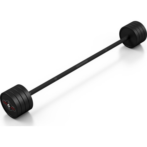 Прорезиненная прямая штанга 40 кг, матовый чёрный - Marbo Sport