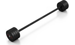 Gumuotas tiesus štangos grifas 40 kg, matinis juodas - Marbo Sport