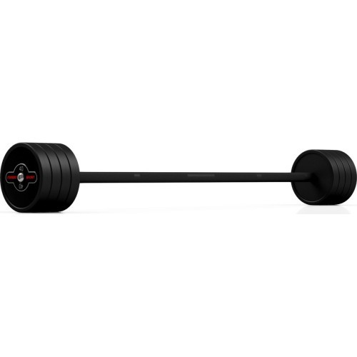 Gumuotas tiesus štangos grifas 40 kg, matinis juodas - Marbo Sport