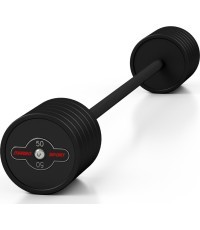 Gumuotas tiesus štangos grifas 50 kg, matinis juodas - Marbo Sport