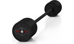 Gumuotas tiesus štangos grifas 50 kg, matinis juodas - Marbo Sport