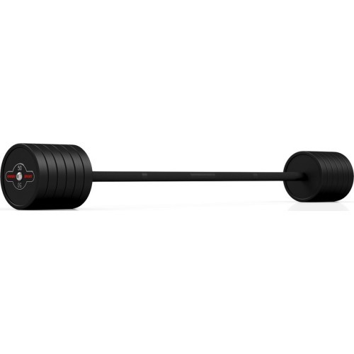 Gumuotas tiesus štangos grifas 50 kg, matinis juodas - Marbo Sport