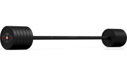 Gumuotas tiesus štangos grifas 50 kg, matinis juodas - Marbo Sport