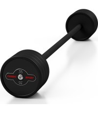 Guminis tiesus štangos grifas 35 kg, matinis juodas - Marbo Sport