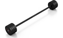 Прорезиненный прямой гриф 35 кг, матовый чёрный - Marbo Sport