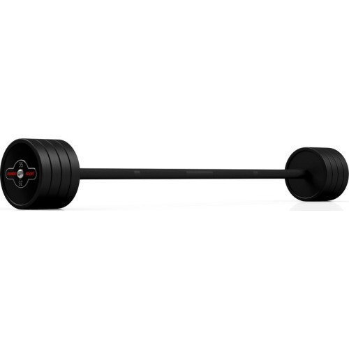 Прорезиненный прямой гриф 35 кг, матовый чёрный - Marbo Sport