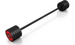 Fiksuoto svorio guminis štangas Marbo Sport, 45 kg, raudonas