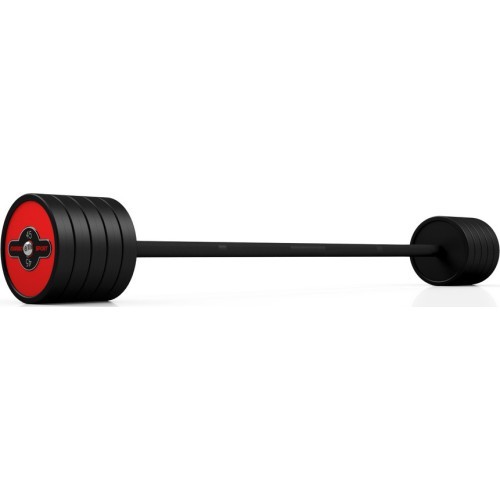 Fiksuoto svorio guminis štangas Marbo Sport, 45 kg, raudonas