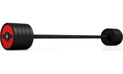 Fiksuoto svorio guminis štangas Marbo Sport, 45 kg, raudonas