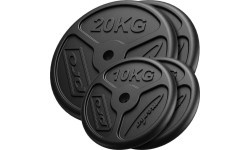 Ketaus svarsčių komplektas Marbo, 60 kg / 2x20 kg + 2x10 kg