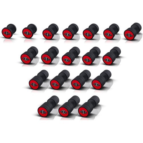 Стальная обрезиненная гантель Marbo Sport, 32,5 кг, красная