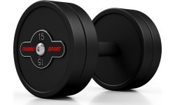 Gumuotas hantelis Marbo - 15 kg, juodas