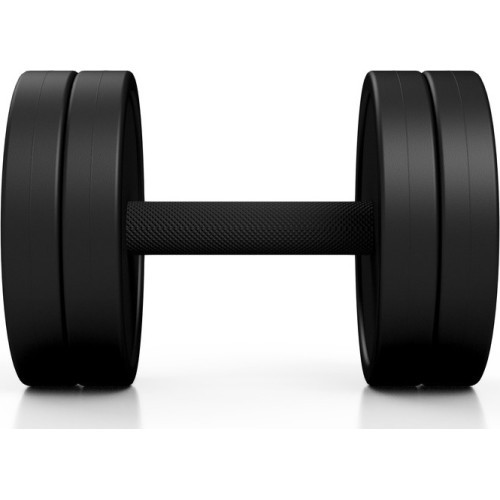 Gumuotas hantelis Marbo - 15 kg, juodas