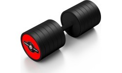 Guma dengtis hantelis Marbo Sport, raudonas, 45 kg