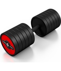 Rubber Coated Dumbbell Marbo Sport, Red, 47,5 kg