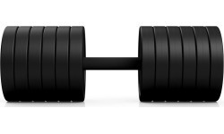 Guma dengtas hantelis Marbo Sport, raudonas, 47,5 kg