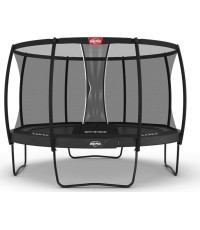 Батут BERG Elite Regular 380 серый с защитной сеткой Deluxe