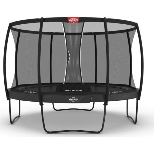 Батут BERG Elite Regular 380 серый с защитной сеткой Deluxe