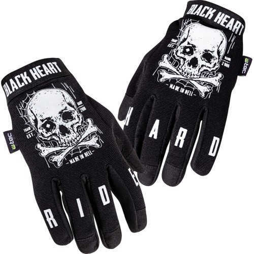 Motorcycle Gloves W-TEC Web Skull - Black