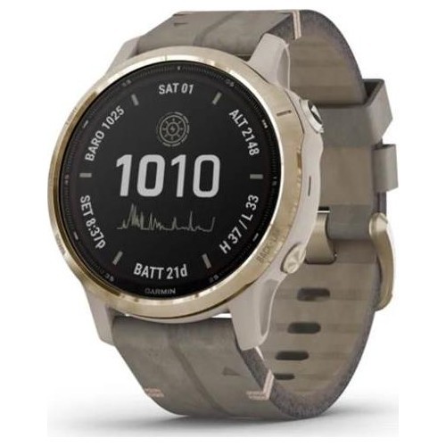 Garmin fenix 6S Pro Solar smartwatch - Gold/Shale Grey