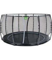 Грунтовый батут EXIT Dynamic ø427 см с защитной сеткой, чёрный