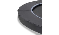 EXIT Dynamic ground level trampoline ø427cm with safety net - black