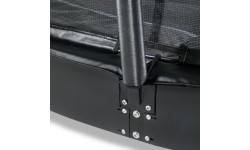 Грунтовый батут EXIT Dynamic 305x519 см с защитной сеткой, чёрный