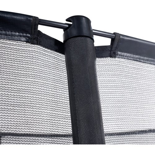 EXIT Dynamic ground level trampoline ø305cm with safety net - black