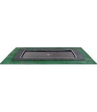 Батут EXIT Dynamic для установки в грунт 275x458 см с защитными плитками Freezone – чёрный