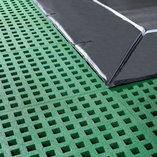 EXIT Dynamic įleidžiamas batutas 275x458 cm su Freezone apsauginėmis plytelėmis – juodas