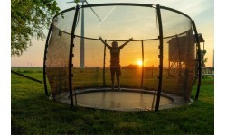 EXIT Dynamic įleidžiamas batutas ø305 cm su apsauginiu tinklu – juodas