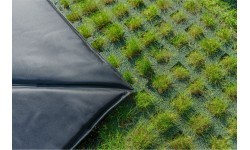 Батут EXIT Dynamic для установки в грунт 275x458 см с защитными плитками Freezone – чёрный