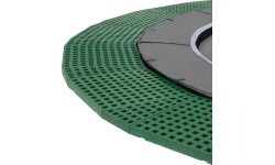 EXIT Dynamic ground level trampoline ø366cm with Freezone safety tiles - black