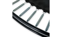 EXIT Dynamic ground level trampoline ø366cm with Freezone safety tiles - black