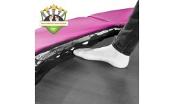 EXIT Silhouette ground trampoline ø366cm with safety net - pink Outdoor Round Coil spring Sunken trampoline
