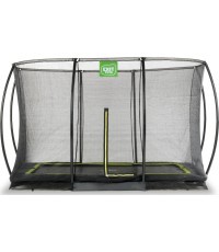 Грунтовый батут EXIT Silhouette 214x305 см с защитной сеткой, чёрный