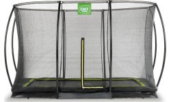 Грунтовый батут EXIT Silhouette 214x305 см с защитной сеткой, чёрный