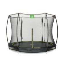EXIT Silhouette ground trampoline ø305cm with safety net - black Outdoor Round Coil spring Sunken trampoline