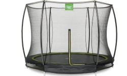 Грунтовый батут EXIT Silhouette ø305 см с защитной сеткой, чёрный