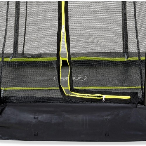 EXIT Silhouette ground trampoline 244x366cm with safety net - black Outdoor Rectangular Coil spring Sunken trampoline