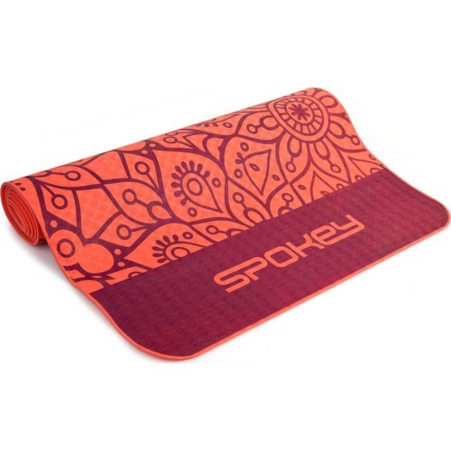 Yoga mat Spokey Mandala, Orange-Pink