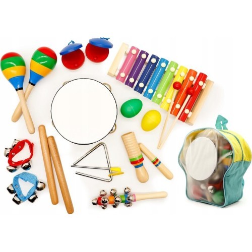 Music set of 10 instruments with a backpack Ecotoys
