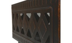 Fireplace SQUARE copper patina with lid