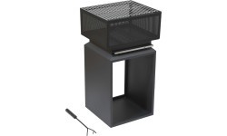 CUBE fireplace with grate 74cm