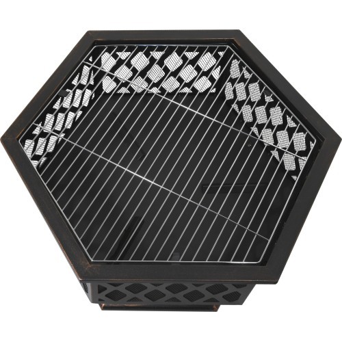 HEXAGON varinės patinos laužavietė su dangčiu