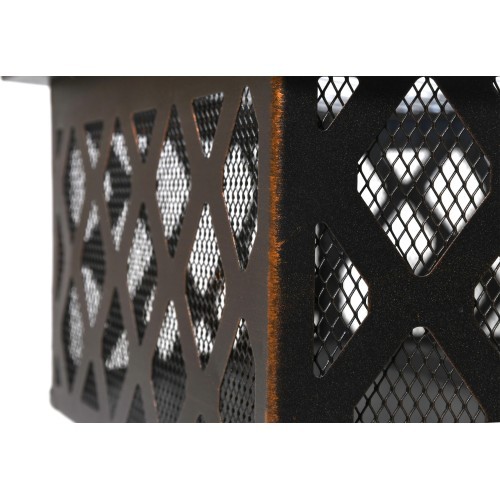 HEXAGON copper patina fireplace with lid