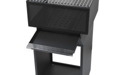 CUBE fireplace with grate 74cm