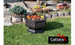HEXAGON copper patina fireplace with lid